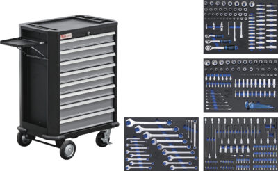 BGS 4090 Banc de scule cu 8 sertare, 4 sertare echipate cu 293 piese
