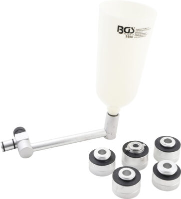 BGS 8505  Set palnie + adaptoare pentru completare ulei