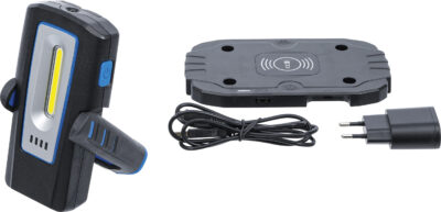 BGS 85331 Lanterna de lucru COB-LED cu magnet si carlig, rabatabila cu functie de incarcare inductiva