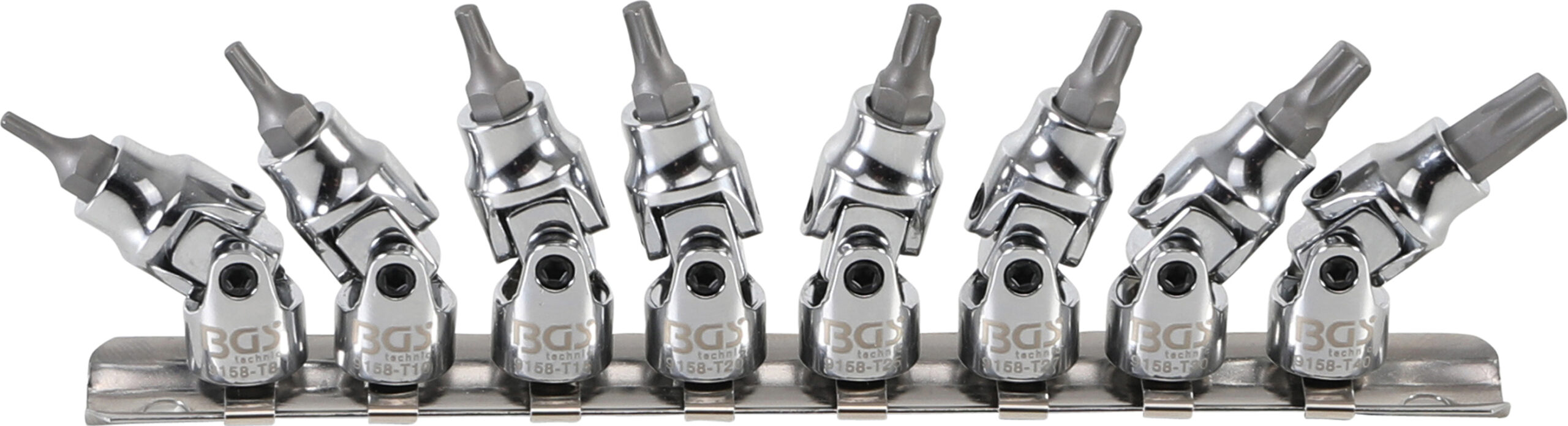 BGS 9158 Set biti Torx T8 – T40, cu articulatie cardanica, antrenare cu tubulara 1/4″, 8 piese – Chei Tubulare cu Biti BGS 9158 Set biti Torx T8 - T40, cu articulatie cardanica, antrenare cu tubulara 1/4", 8 piese - Chei Tubulare cu Biti
