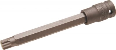 Bit Spline (XZN) de impact M12, lungime 100mm, antrenare cu tubulara 1/2", BGS 4463
