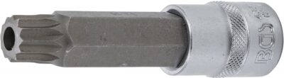 Bit Spline (XZN) M16 cu gaura, lungime 100mm, antrenare cu tubulara 1/2", BGS 4357