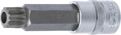 Bit Spline (XZN) M18 cu gaura, lungime 100mm, antrenare cu tubulara 1/2", BGS 4365