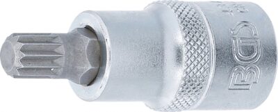 Bit Spline (XZN) M9 cu gaura, lungime 55mm, antrenare cu tubulara 1/2", BGS 4349