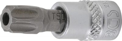 Bit Torx T50 cu gaura, antrenare cu tubulara 1/4", BGS 2165-T50