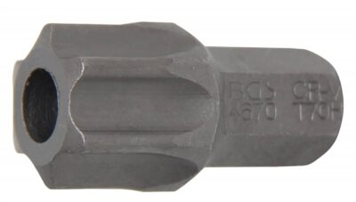 Bit Torx T70 cu gaura de securizare, lungime 30mm, antrenare 10mm(3/8"), BGS 4670