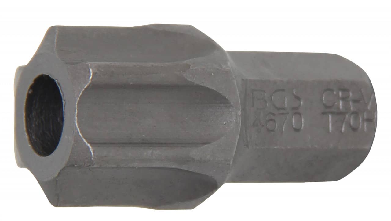 Bit Torx T70 cu gaura de securizare, lungime 30mm, antrenare 10mm(3/8″), BGS 4670 – Chei Tubulare cu Biti Bit Torx T70 cu gaura de securizare, lungime 30mm, antrenare 10mm(3/8"), BGS 4670 - Chei Tubulare cu Biti