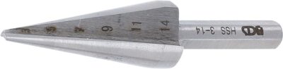 Burghiu conic de calitate superioara pentru tabla, Marimea 1, 3 - 14 mm, BGS 1620