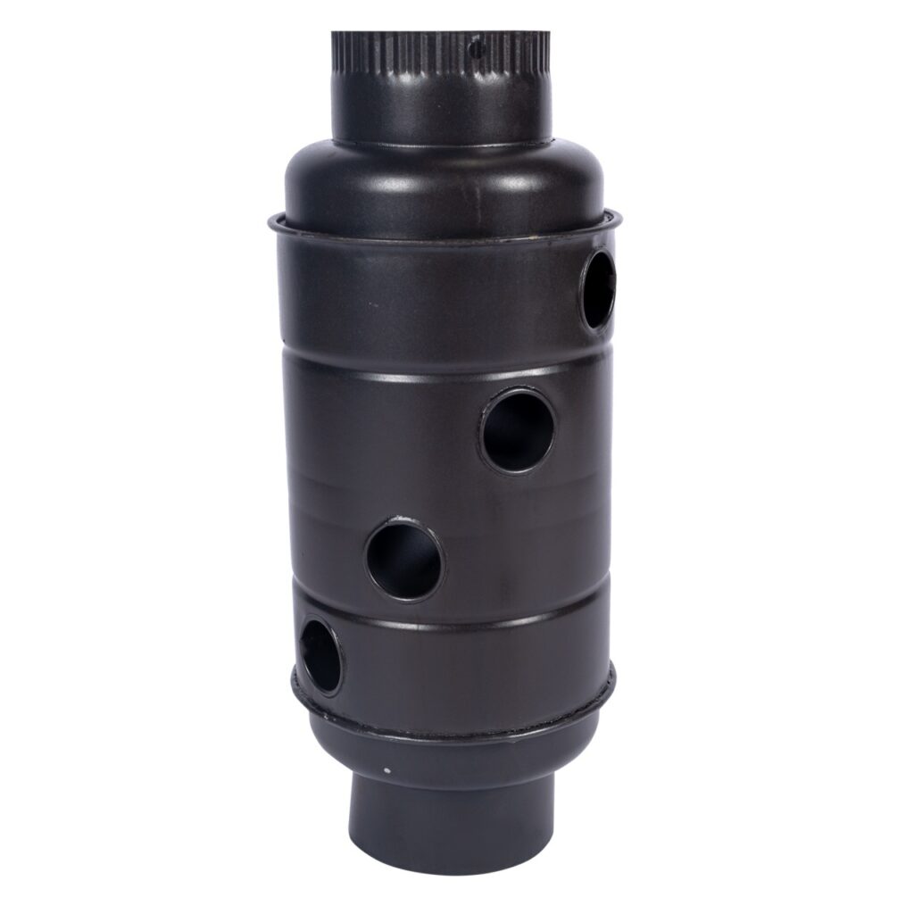 Burlan recuperator caldura, rotund, 130 mm, Gri mat - SimpleTools