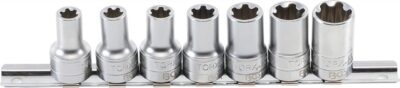 Chei tubulare profil Torx Plus10EP - 20EP, antrenare10 mm (3/8"), 7 piese, BGS 9587