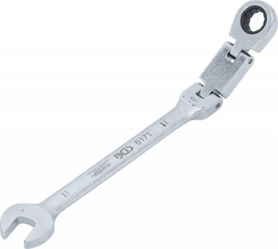 Cheie combinata cu clichet11 mm dublu articulata, BGS 6171