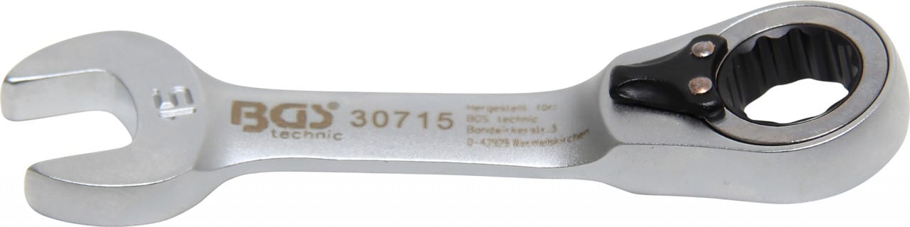 Cheie cu clicket, scurta, reversibila, 15 mm, BGS 30715 – Chei combinate/fixe si inelare Cheie cu clicket, scurta, reversibila, 15 mm, BGS 30715 - Chei combinate/fixe si inelare