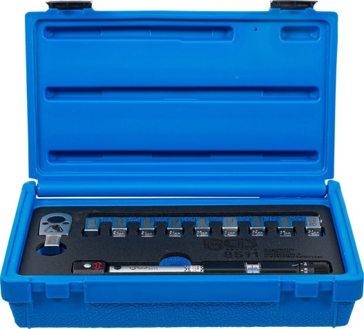 Cheie dinamometrica pentru spite 3 – 15 Nm cu capete interschimbabile, BGS 8511 – Clicheti si chei dinamometrice Cheie dinamometrica pentru spite 3 - 15 Nm cu capete interschimbabile, BGS 8511 - Clicheti si chei dinamometrice