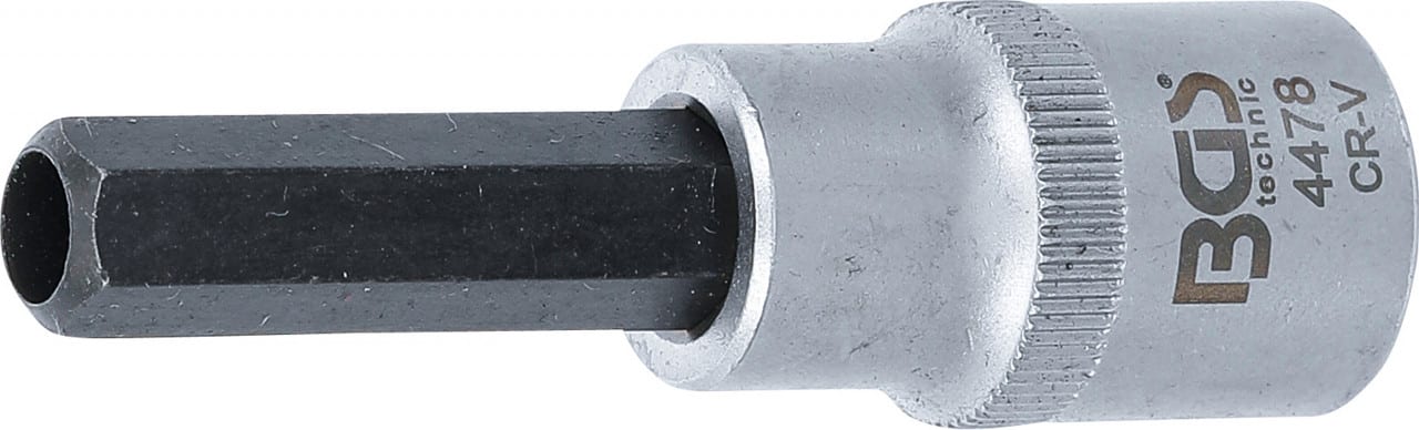 Cheie Imbus 10 mm cu gaura 7.5mm pentru injectoare, antrenare 1/2″, BGS 4478 – Motor Cheie Imbus 10 mm cu gaura 7.5mm pentru injectoare, antrenare 1/2", BGS 4478 - Motor