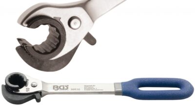 Cheie inelara cu clicket, deschisa, pentru tevi, 10 mm, BGS 30830