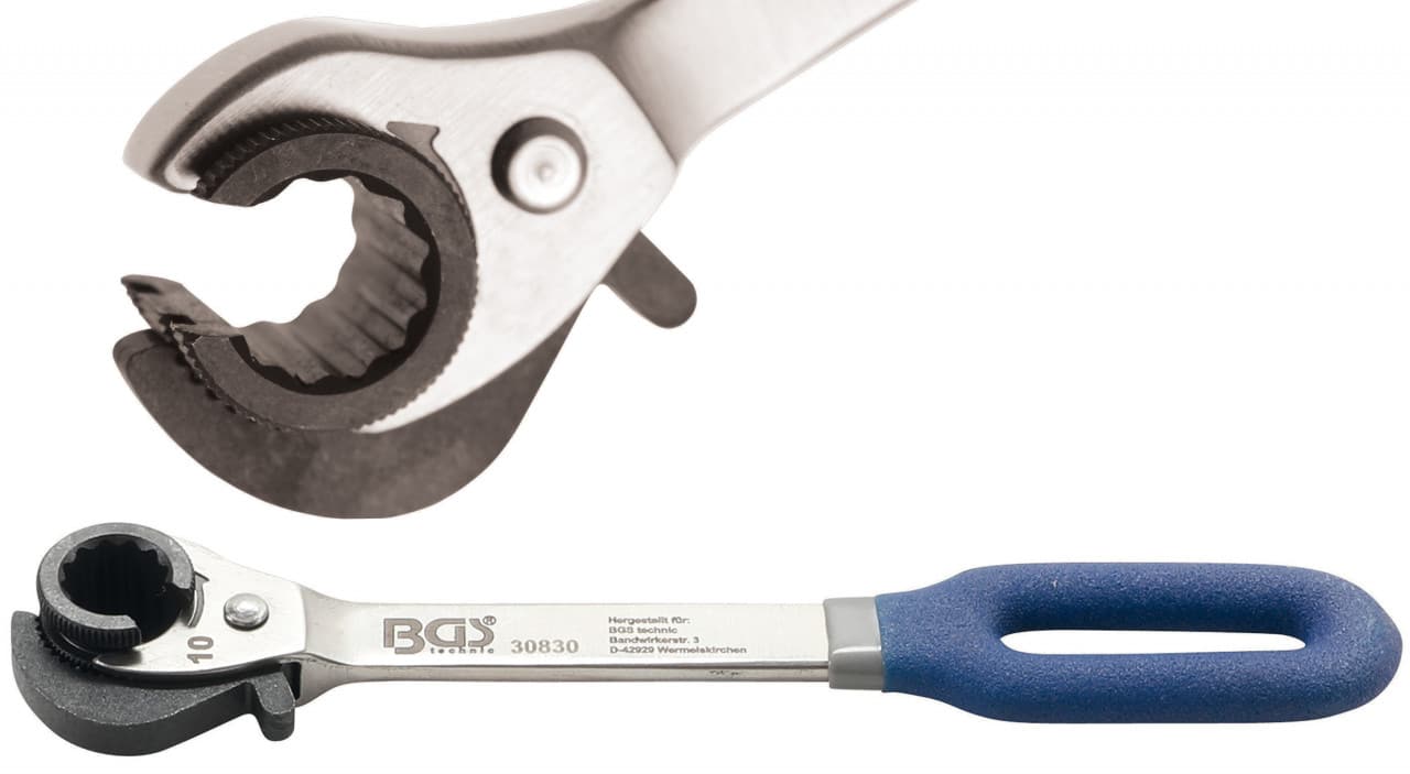 Cheie inelara cu clicket, deschisa, pentru tevi, 10 mm, BGS 30830 – Chei combinate/fixe si inelare Cheie inelara cu clicket, deschisa, pentru tevi, 10 mm, BGS 30830 - Chei combinate/fixe si inelare