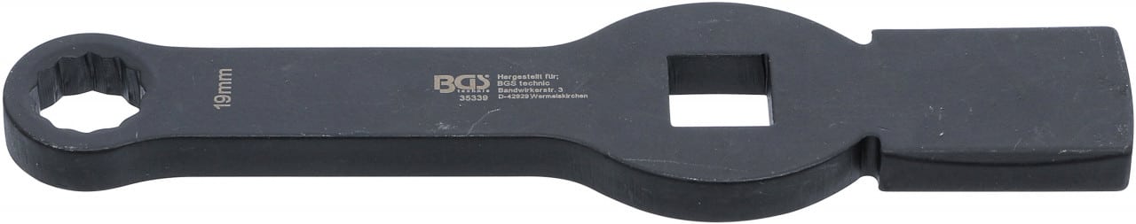 Cheie inelara cu impact, 12 colţuri, cu 2 suprafeţe de impact, 19 mm, BGS 35339 – Chei combinate/fixe si inelare Cheie inelara cu impact, 12 colţuri, cu 2 suprafeţe de impact, 19 mm, BGS 35339 - Chei combinate/fixe si inelare