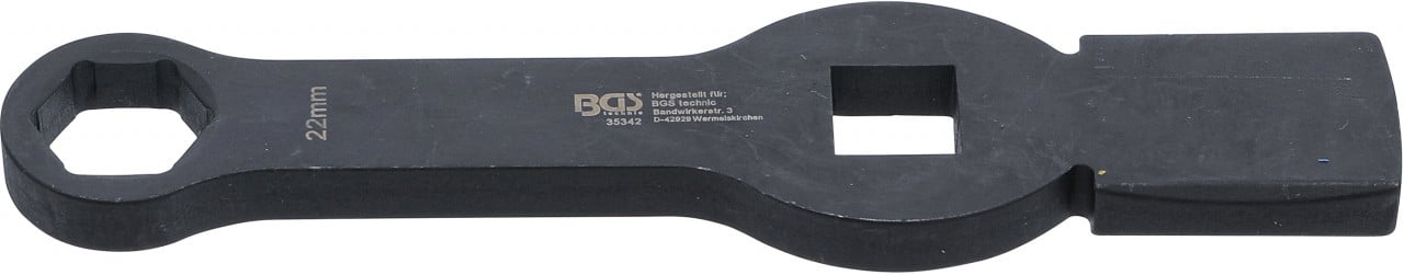 Cheie inelara de impact, 6 colţuri, cu 2 suprafeţe de impact, 22 mm, BGS 35342 – Chei combinate/fixe si inelare Cheie inelara de impact, 6 colţuri, cu 2 suprafeţe de impact, 22 mm, BGS 35342 - Chei combinate/fixe si inelare
