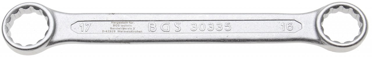 Cheie inelara, extra plata, 16 x 17 mm, BGS 30335 – Chei combinate/fixe si inelare Cheie inelara, extra plata, 16 x 17 mm, BGS 30335 - Chei combinate/fixe si inelare