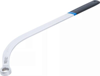 Cheie inelara speciala 14mm, curbata la 45' pentru demontat curele de accesorii, lungime 460mm, BGS 1310-14