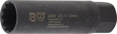 Cheie pentru bujii 14mm in 12 colturi, antrenare 3/8", lungime 65 mm, BGS 2400