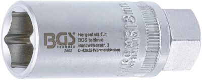 Cheie pentru bujii, 18 mm, cu retinere pe arc, BGS 2402