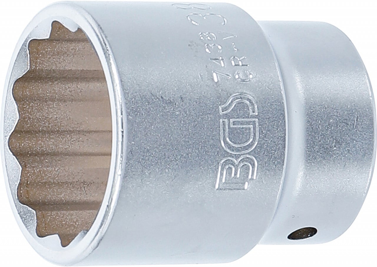 Cheie tubulara 38 mm, 12 puncte, antrenare 3/4″, BGS 7438 – Chei Tubulare Normale si Impact Cheie tubulara 38 mm, 12 puncte, antrenare 3/4", BGS 7438 - Chei Tubulare Normale si Impact