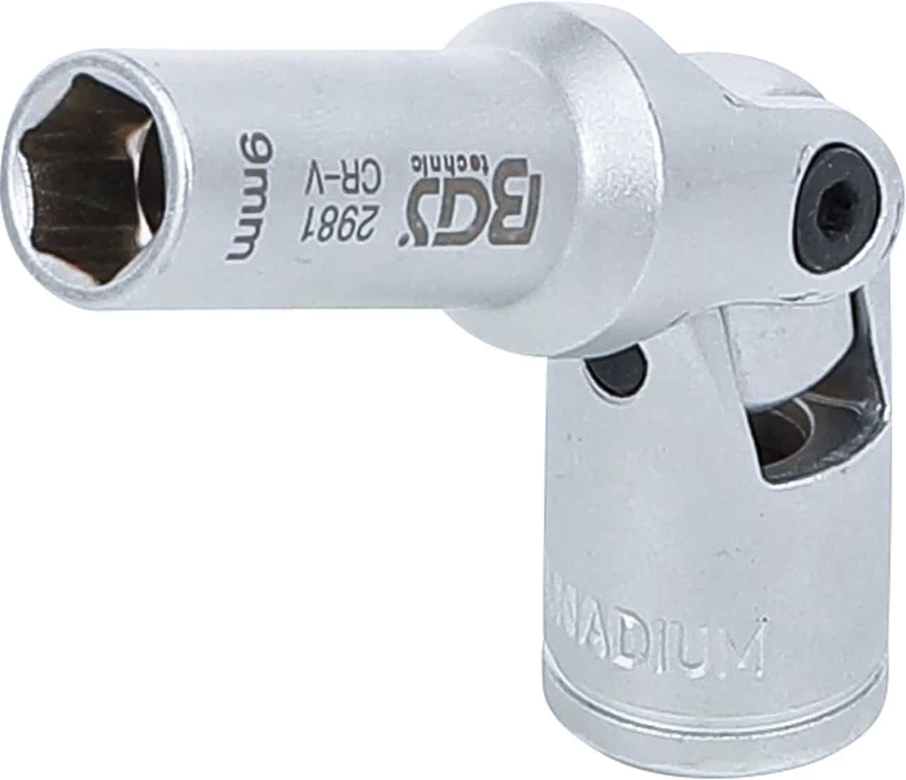 Cheie tubulara 9 mm articulata pentru bujii incandescente, actionare 10 mm (3/8″), BGS 2981 – Motor Cheie tubulara 9 mm articulata pentru bujii incandescente, actionare 10 mm (3/8"), BGS 2981 - Motor
