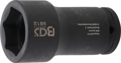 Cheie tubulara de impact 38 mm hexagonala, antrenare 20 mm (3/4"), BGS 9812