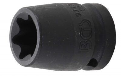 Cheie tubulara de impact Profil E, 12, 5 mm (1/2") E22, BGS 9779-22