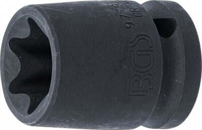 Cheie tubulara de impact Profil E, 12, 5 mm (1/2") E24, BGS 9779-24