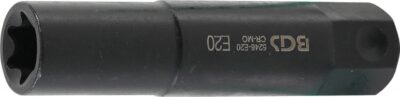 Cheie tubulara de impact Profil E20, lungime100 mm, antrenare hexagon 22 mm, BGS 5246-E20