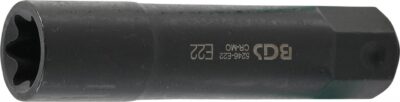 Cheie tubulara de impact Profil E22, lungime100 mm, antrenare hexagon 22 mm, BGS 5246-E22
