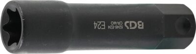 Cheie tubulara de impact Profil E24, lungime100 mm, antrenare hexagon 22 mm, BGS 5246-E24
