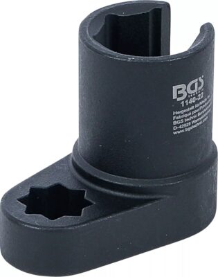 Cheie tubulara decupata pentru sonda lambda, 22 mm (7/8") x 50 mm, antrenare 12,5(1/2"), fanta 11mm, BGS 1140-22