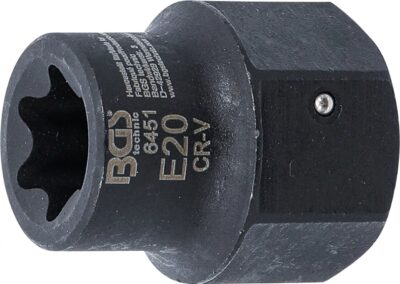 Cheie tubulara E20 pentru etrier frana camioane MAN, antrenare hexagon 30mm, BGS 6451