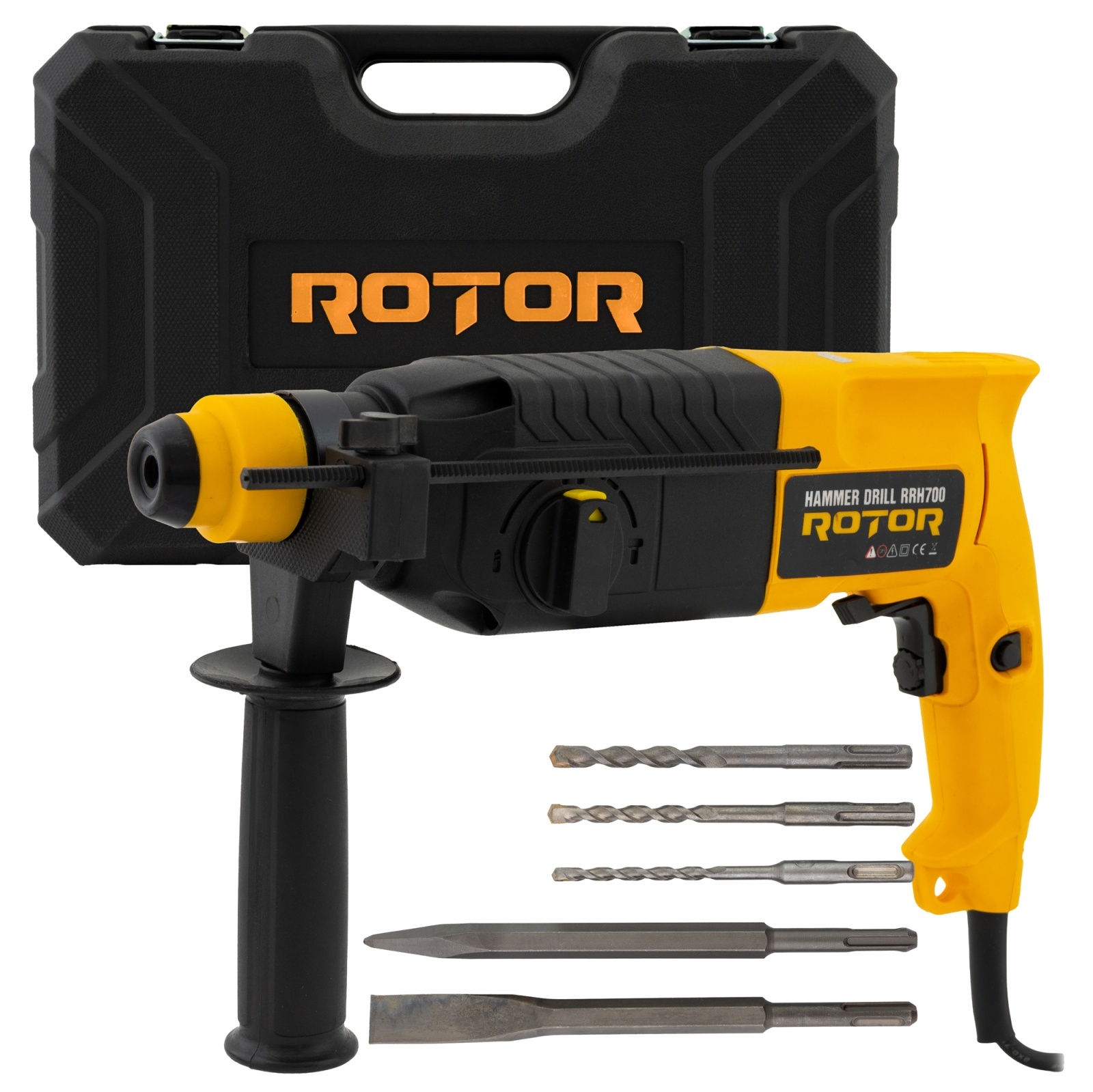 Ciocan rotopercutor ROTOR RRH700 , Putere 700W , 870 RPM, – In lucru Ciocan rotopercutor ROTOR RRH700 , Putere 700W , 870 RPM, - In lucru
