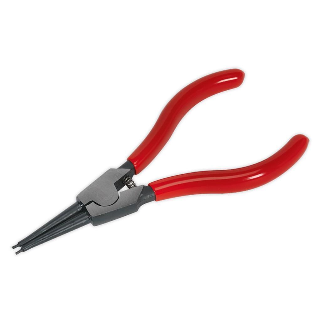 Cleste sigurante extern, varf drept – In lucru Cleste sigurante extern, varf drept - In lucru