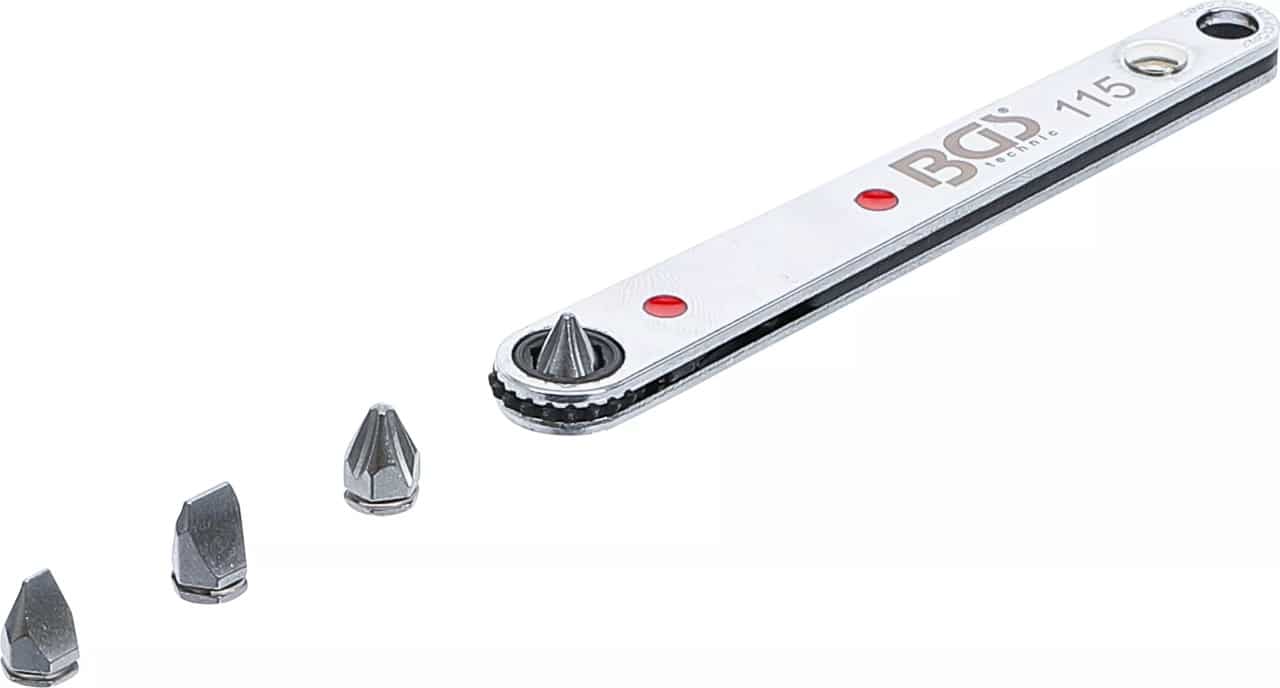 Clichet special pentru biti, ultra subţire, Antrenare 6 colturi 6,3 mm (1/4″) | incl. 4 biţi speciali, BGS 115 – Clicheti si chei dinamometrice Clichet special pentru biti, ultra subţire, Antrenare 6 colturi 6,3 mm (1/4") | incl. 4 biţi speciali, BGS 115 - Clicheti si chei dinamometrice