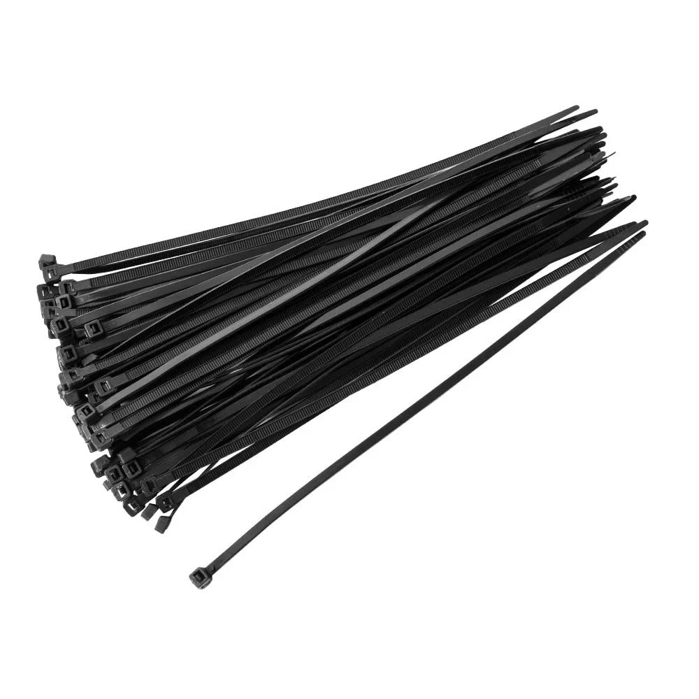 Colier plastic negru 5×300 mm, set 100 bucăți – FLOW – In lucru Colier plastic negru 5×300 mm, set 100 bucăți – FLOW - In lucru