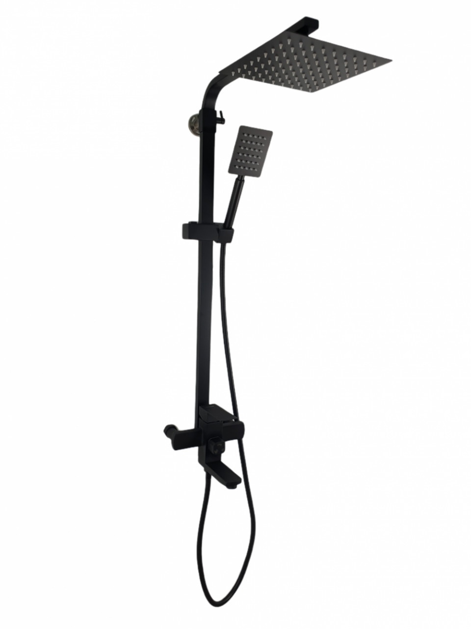 Coloana de dus Mixxus KUB-009-J NEGRU, 120 cm baterie si para, monocomanda, furtun flexibil – In lucru Coloana de dus Mixxus KUB-009-J NEGRU, 120 cm baterie si para, monocomanda, furtun flexibil - In lucru