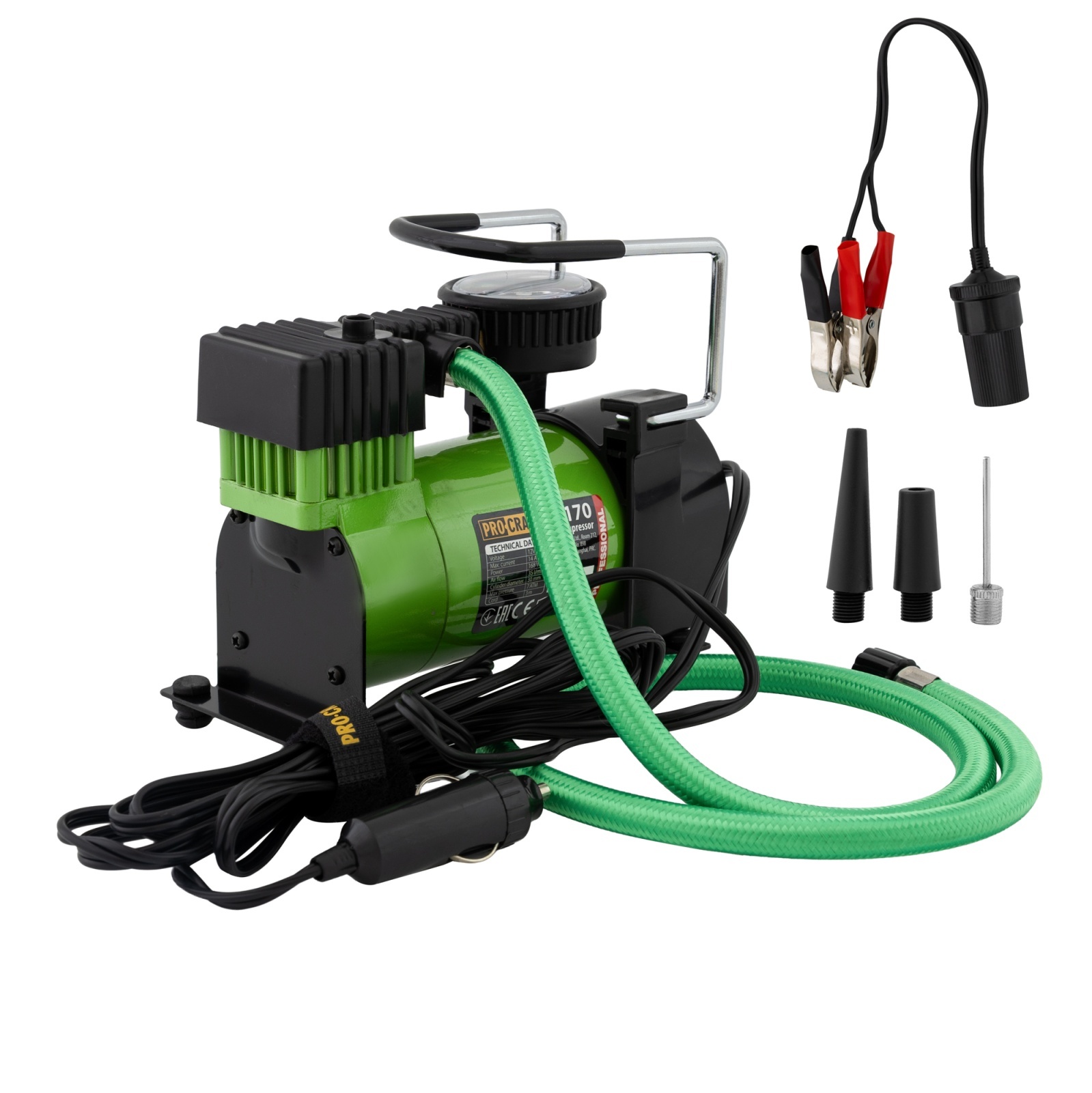 Compresor auto Procraft LK170, 12 V, 35 l/min, 7 bari, 120 W – Compresoare Compresor auto Procraft LK170, 12 V, 35 l/min, 7 bari, 120 W - Compresoare