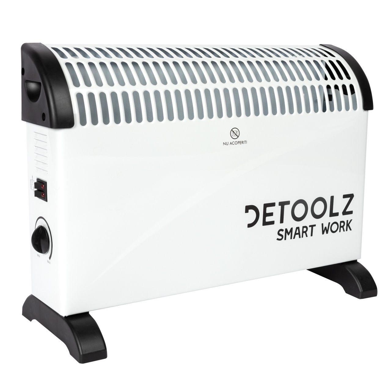 Convector electric Detoolz, 2kW, 3 trepte de putere, cu termostat reglabil – In lucru Convector electric Detoolz, 2kW, 3 trepte de putere, cu termostat reglabil - In lucru
