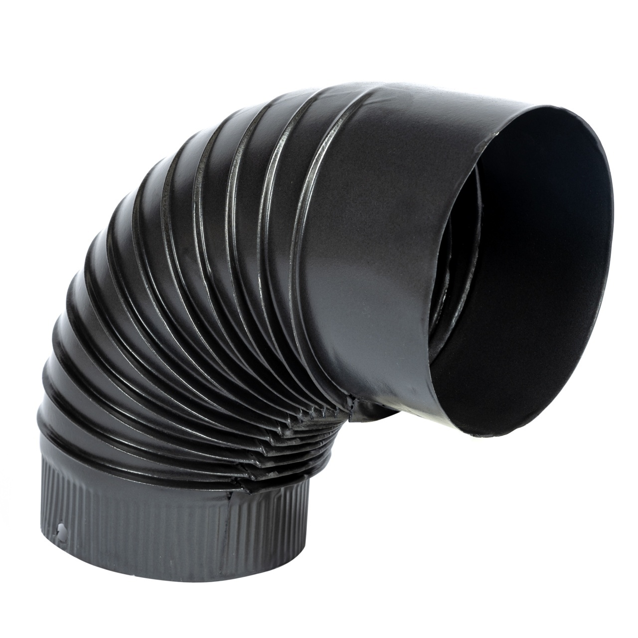 Cot pentru soba pe lemne, 90˚, 120mm, Gri mat – In lucru Cot pentru soba pe lemne, 90˚, 120mm, Gri mat - In lucru