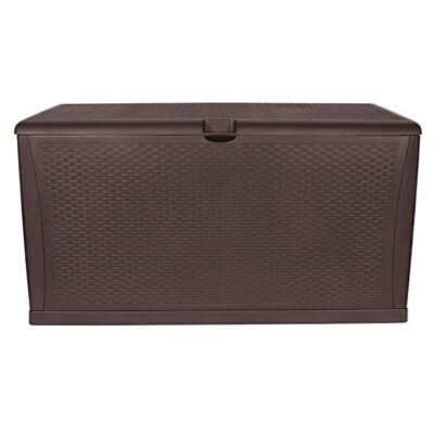 Cutie de depozitare TOUGH MASTER TM-SBR46, 460L, stil ratan, culoare cafea, fără balamale