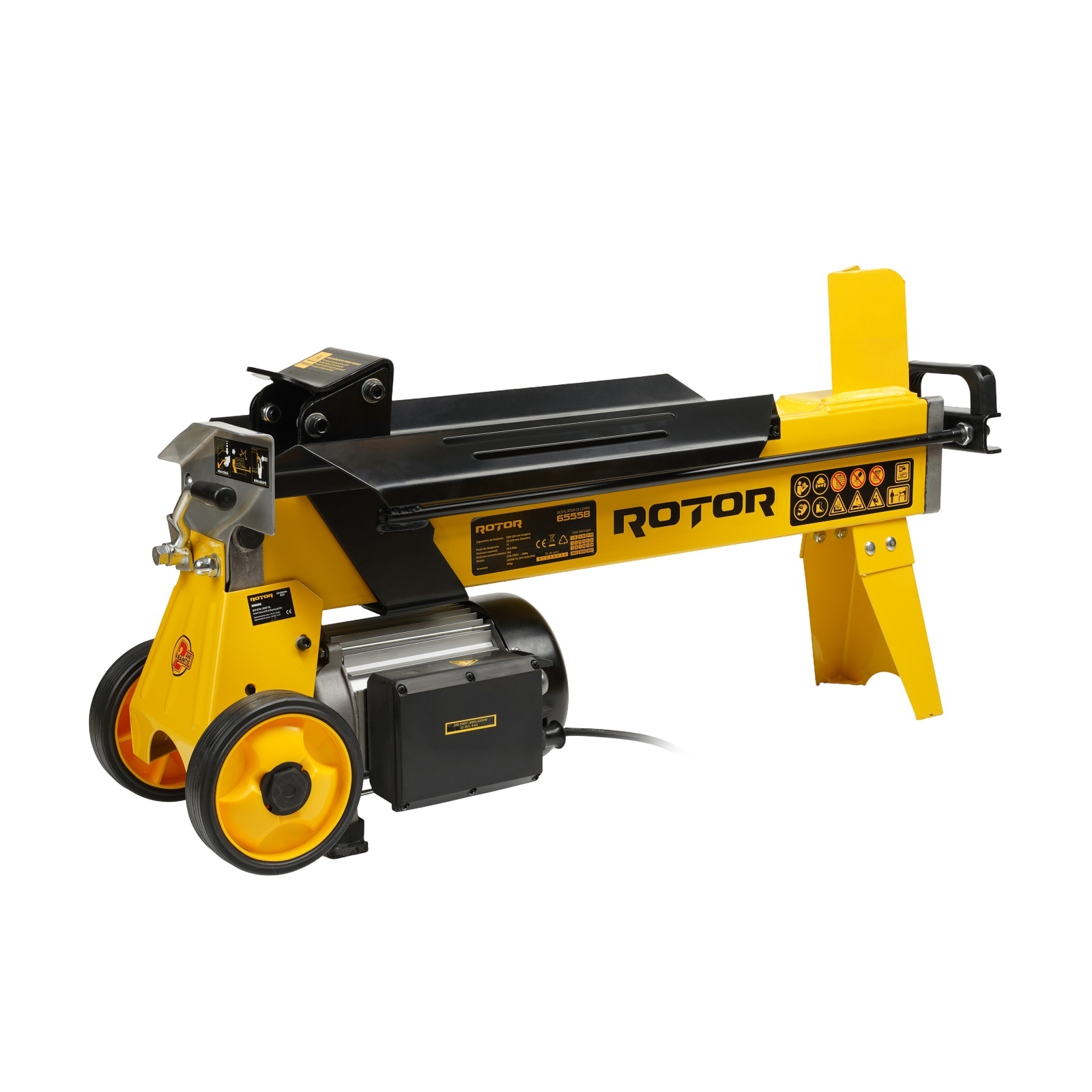 Despicator electric de lemne, 2200W, forta de taiere 5 t, ROTOR 65558 – In lucru Despicator electric de lemne, 2200W, forta de taiere 5 t, ROTOR 65558 - In lucru