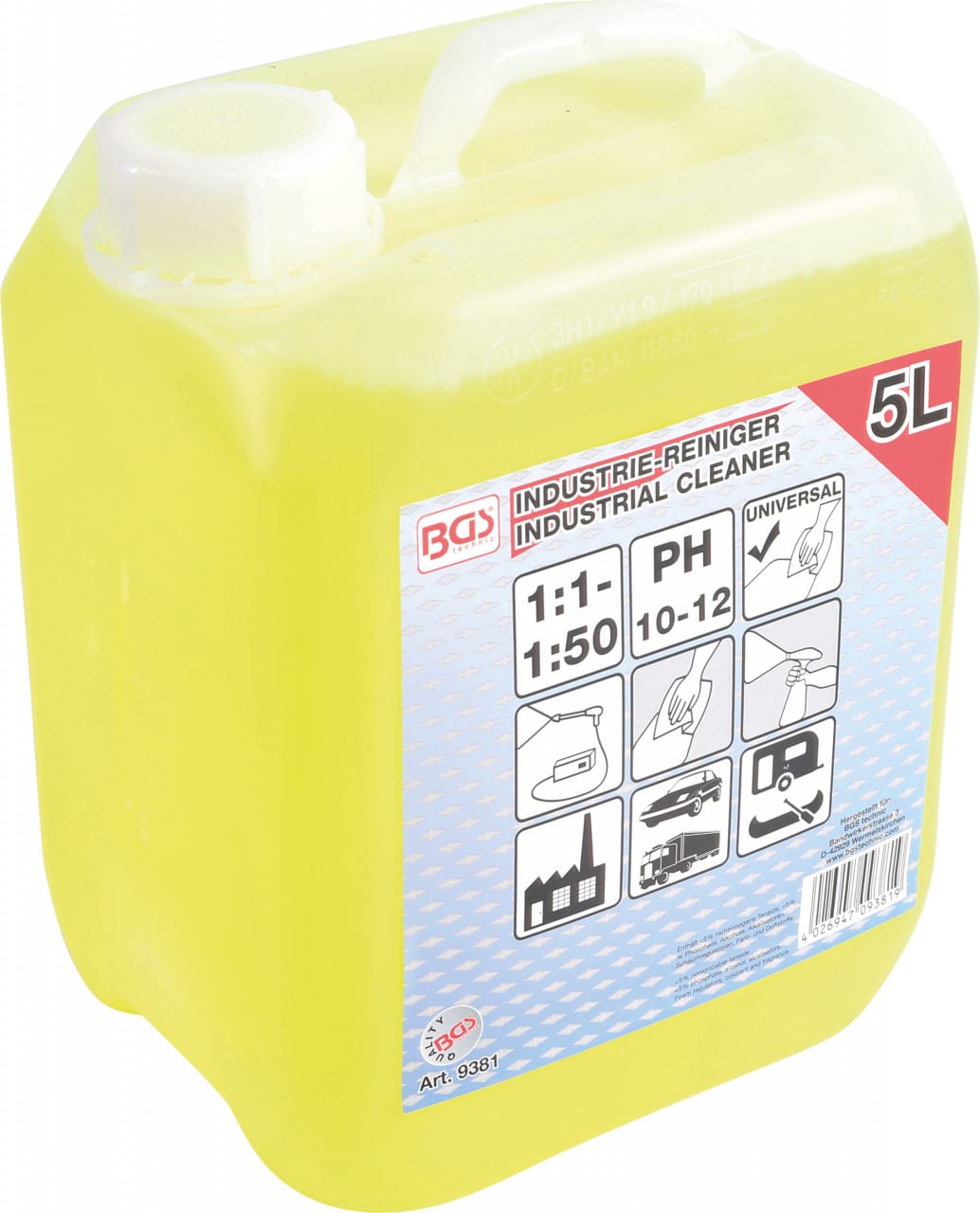 Detergent Industrial Cleaner, dilutie 1:50, cantitate 5 litri, BGS 9381 – Intretinere auto si service Detergent Industrial Cleaner, dilutie 1:50, cantitate 5 litri, BGS 9381 - Intretinere auto si service