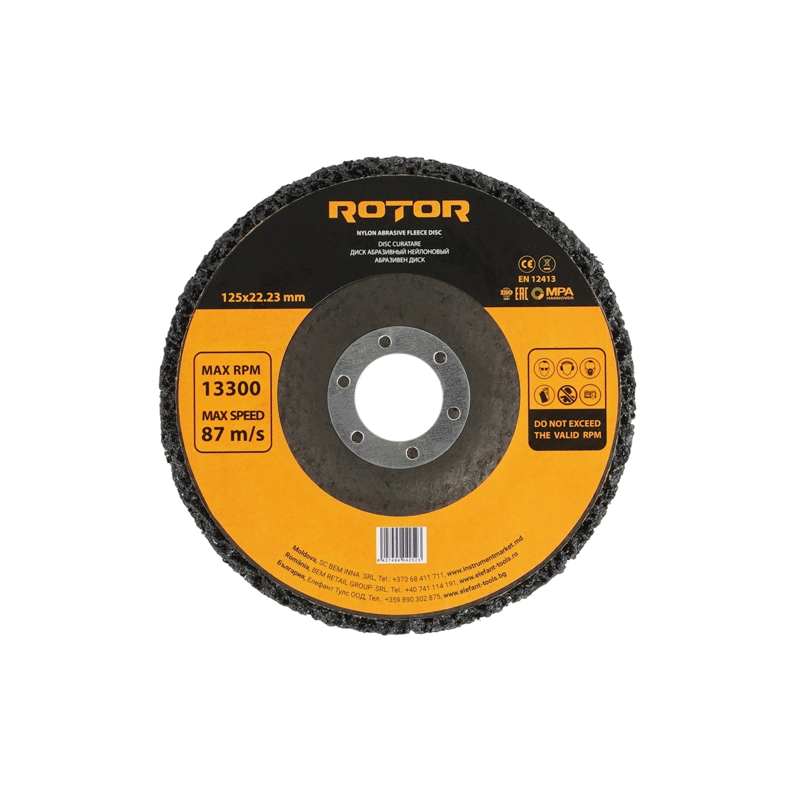 Disc abraziv pentru indepartarea vopselei din lemn si fier 125 X 22.2 TYPE CORAL granulatie 80 ROTOR – In lucru Disc abraziv pentru indepartarea vopselei din lemn si fier 125 X 22.2 TYPE CORAL granulatie 80 ROTOR - In lucru