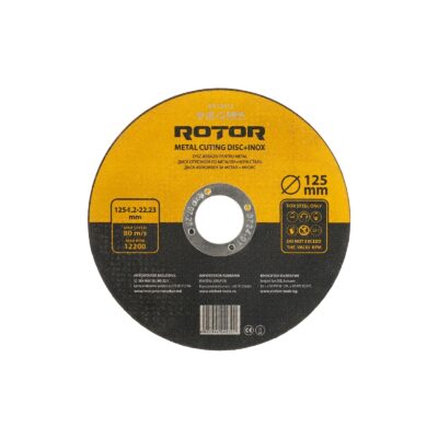 Disc abraziv pentru metal+inox ROTOR 125*1,2*22,23 - Pachet 25 bucati