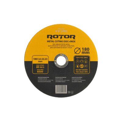 Disc abraziv pentru metal+inox ROTOR 180*1,6*22,23 - Pachet 25 bucati